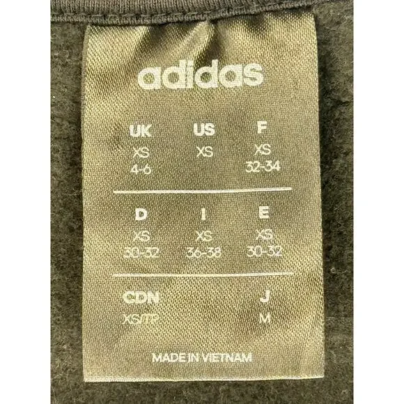 Adidas Sweatshirt Sporty Athletic Black with White Stripe Size XS - Picture 4 of 5